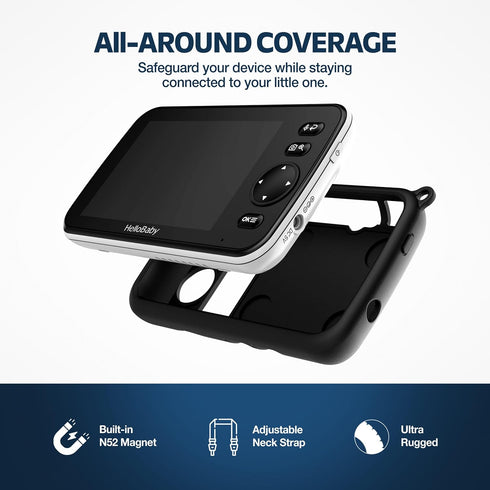 ENCASED 5" HB6550 5inch Protective Case for HelloBaby Baby Monitor - Includes Carrying Strap and Built-in Magnets (Fits