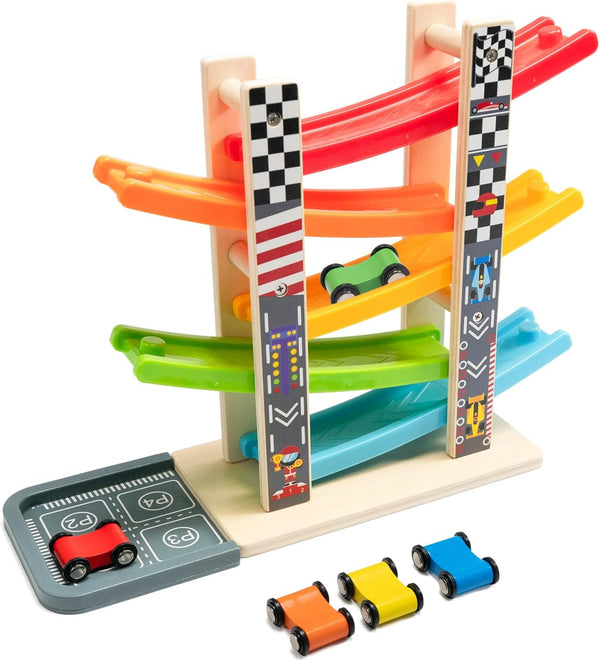 WOOD CITY Toddler Toys for 1 2 3 Years Old, Wooden Car