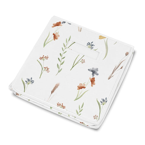 Sweet Jojo Designs Boho Floral Garden Flower Girl Collapsible Toy Storage Box Chest Organizer with Lid Baby Nursery Kid