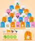 Set 104 26 Alphabet Learning Toys for Toddlers, Word Work Small Group with Phonics Flash Cards and Animal Figurines