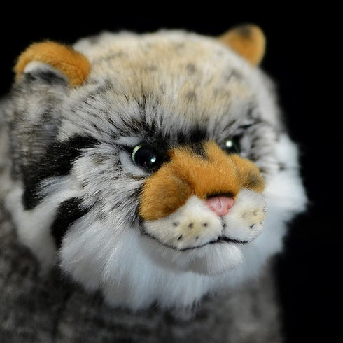 ZHONGXIN MADE 12.6" Pallas Cat Plush Toy, Soft Realistic Gray Stuffed Animal for Kids