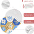 tplaotee 22x11in Merry Christmas with Blue and Gold Snowflakes Cotton Neutral Burp Cloths Good Absorbent? Baby wash