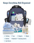 Backpack, 2 Backpack Mancro Diaper Bag Multifunctional Dad Diaper Bag with Side Insulated Pockets, Travel Water