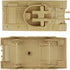 BMC Classic Payton Anti-Aircraft Tanks - 4pc Tan Green Plastic Army Men Vehicles