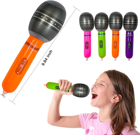 Set, 30 80s 90s Max Fun Inflatable Rock Star Toy PCS Party Decorations Inflatable Party Props Musical Instrument Blow