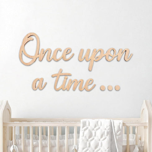 Yeecuem Once Upon a Time Wooden Sign Nursery Wall Decor for Reading Corner Kids Room Bookshelf Home Decor Birthday DIY