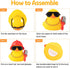 wonuu Car Dashboard Decorations Rubber Ducks, Construction Builder Rubber Ducky for Car Ornament Cute Duck with Tool