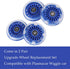 Wiggle Car Polyurethane Replacement Wheels Set for Ride-on Toys (Dark Blue)