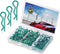 KCRTEK 50Pcs RC Body Clips - Green Clips for 1/10 1/12 Scale Redcat HPI Himoto HSP Exceed RC Car Parts Truck Buggy