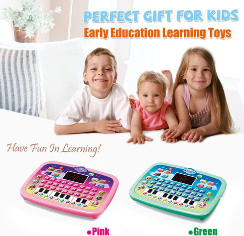 Kids Tablet Toddler Learning Pad - LED Screen for Alphabet, Numbers, Music, and Math for Boys & Girls