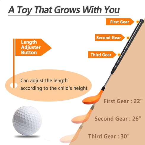 Set 3-5, 4 6 7 8 iPlay, iLearn Kids Golf Toys W/Left & Right Club Head, Boys Outdoor Sport Toy Age Toddler Indoor Golf