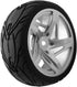 Mxfans RC 12mm Hux Wheel Rims & Rubber Tires for RC 1:10 On Road Drift Car, Pack of 4