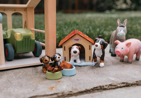 HABA Little Friends Lucky Dog - Playful Pet Toy with Doghouse