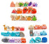 Montessori Educational Threading Toys, Wooden Stringing Traffic Animals Fruits Lacing Beads for Toddlers