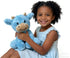 YUKOUQIAN 8 inch Cute Cow Plush Stuffed Animal Doll Toy for Girls Boys (Siting Cow CAI Blue)