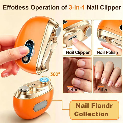 generic 2026 3 1 3 Trimmer Upgraded in Automatic Electric Nail Clipper Speed Adjustable Nail with LED Light Nail Clip