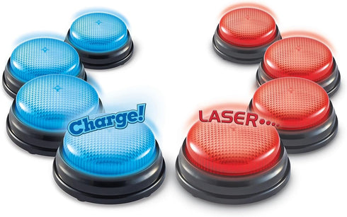 Learning Resources Team Answer Buzzers - Classroom Buzzers, Set of 8 Buzzers, Game Show Toys, Develops Social Skills,