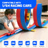 20ft 4 Bag,4pcs Cups,5pcs 1/64 Flexible Race Track for Kids with Pull-Back Cars & Portable Storage Strong Suction Track