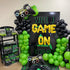 107 pcs Game On Balloons Arch Garland - Black Green Video Game Party Supplies for Level Favor Theme Birthday Decorations