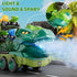 10 1 9 3-5 3 4 5 6 7 8 IHAHA in Dinosaur Truck Toys with Dino Cars for Kids Years, Dino Carrier Truck with Foldable