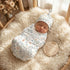 Set 0-3 Receiving Blankets for Baby Girls Swaddle Blanket with Headband for Month Cotton Knitted Newborn Swaddle Wrap