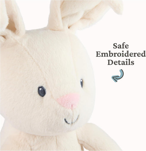 0 7" GUND Baby Peek-a-Boo Flora Bunny Plush, Bunny Rabbit Stuffed Animal, Baby Toy for Ages and Up, Cream, (Batteries