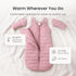 3.5 0-6 Baby Deedee Sleep Nest Travel - TOG Quilted Sleep Sack with Removable Sleeves, Unisex Travel Wearable Blanket