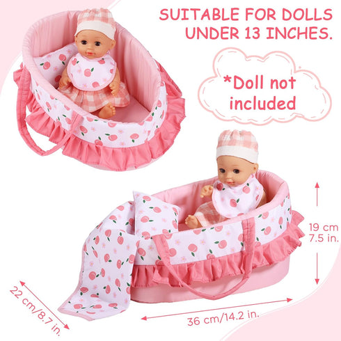 12 Inch Set, 12 Inch GAGAKU Baby Doll Bassinet Carrier, Baby Doll Accessories Baby Doll Carrier Accessories for Baby
