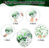 Green Black Balloons, Dark Green Black Silver Confetti Balloons, 35 Pcs 12 Inch for Birthday Party Decorations
