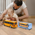 Ming You School Bus Toy - 9" Die-cast Pull Back Car with Sounds, Lights, and Openable Doors for Kids 4-8