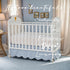 Brandream Scallop Edge Cotton Crib Skirt, Baby Boy Girl Gender Neutral Crib Skirt Toddler Bedskirt Farmhouse Chic