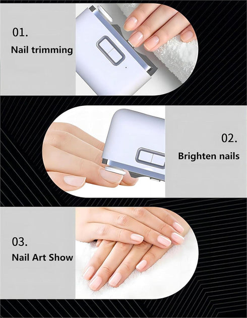2 in 1 Electric Nail Clippers, Automatic Nail Trimmer with Light for Baby and Elderly Care Tools