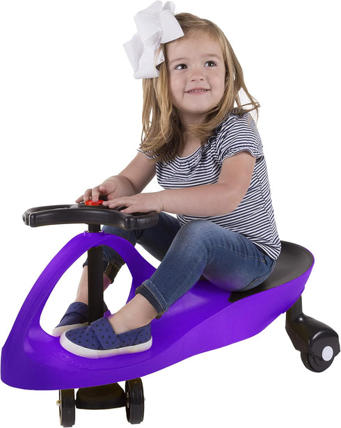 Wiggle Car Ride on Toy - No Batteries, Gears, or Pedals, Outdoor Ride Ons for Kids 3 Years and Up by Lil' Rider (Purple)