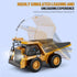 RC Dump Truck Toy, 9-Channel Remote Control Vehicle with Metal Bed & Light, Rechargeable for Kids Ages 3-12+