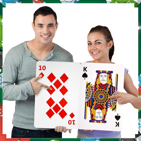 Cholemy Jumbo Playing Cards - 11 x 17 Inches Giant Deck - Large Print Oversized Full Deck for Adults Game, Party