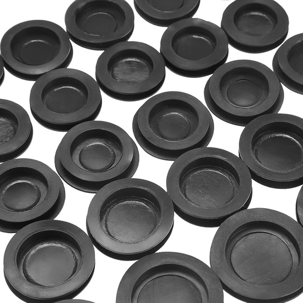 Boao 20 Pieces Piggy Bank Stopper Replacement, Rubber Saving Box Plugs, 7 Sizes, Black