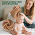 MIGIOL 100% 12x12 inches. 6 Baby Washcloths Cotton Size is Lightweight, Portable, and Ideal for use at Home or on The