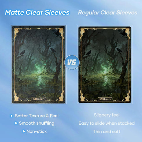 1000 Counts Card Sleeves, Matte Clear Card Sleeves Deck Card Protectors, Trading Card Sleeve Fit for MTG, Baseball