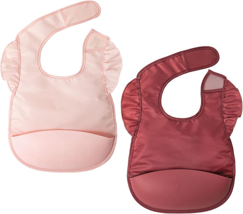 Tiny Twinkle Silicone Pocket Bibs - Waterproof, Food Catching, Mess-Proof Bibs for
