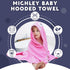 MICHLEY Animal Face Hooded Baby Towel Cotton Bathrobe for Boys and Girls, 0-6 Year, Pink