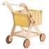 ROBUD Baby Push Walker Doll Stroller, Wooden Shopping Cart for Girls Boys, Adjustable Height Walker for Kids
