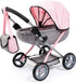 Bayer Dolls 4-in-1 Toy Baby Doll Pram Stroller Cosy Set, Fits Dolls Up to 18" (Pink/Grey)