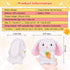Marsjoy Easter Bunny Talking Robot, 6.3" Interactive Plush Toy, Repeats Words, Dances, and Shakes for Kids