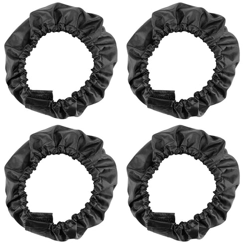 DOERDO 4Pcs Baby Stroller Wheel Cover Protection Covers for Baby Stroller Wheelchair, Small Black