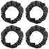 DOERDO 4Pcs Baby Stroller Wheel Cover Protection Covers for Baby Stroller Wheelchair, Small Black