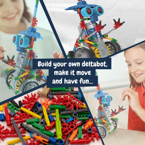 Science4you Deltabot Robot Toy Kit - 117 Pieces Robotics Kit for Kids Age 8-12, Educational Science DIY Toys