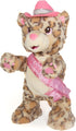Cuddle Barn - Girl's Night Gina, 14 Inches Animated Musical Singing Dancing Party Leopard Plush Toy