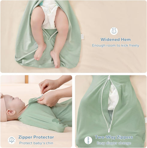 0.5 3-6-12 2 ZIGJOY Baby Transitional Swaddles for Newborns: Tog Arms Up Sleep Sack Months Soft Cotton Shark Fin Way