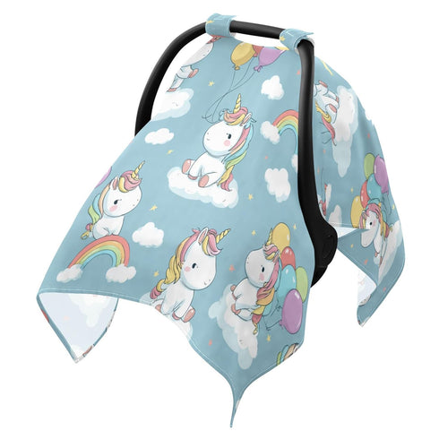 Mazeann Unicorn Cute Rainbow Car Seat Cover Baby Breathable Soft Infant Carseat Covers