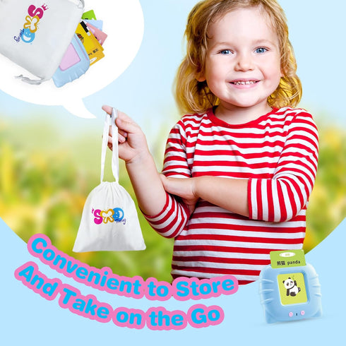 TimingSXD 2+ Chinese & English Bilingual Talking Flash Cards for Toddler/Beginning - Learning Educational Toy to Learn